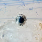 Navajo onyx ring Leaves Vintage Size 10 sterling silver women men