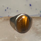 Tiger Eye ring Mexican band size 8 Mexico band sterling silver women men