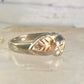 Black Hills Gold ring leaves band size 10 sterling silver women