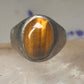 Tiger Eye ring Mexican band size 8 Mexico band sterling silver women men