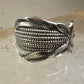 Corn spoon ring size 7 adjustable sterling silver band