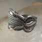 Corn spoon ring size 7 adjustable sterling silver band