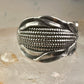 Corn spoon ring size 7 adjustable sterling silver band