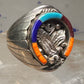 Navajo Horseshoe ring Eagle Turquoise band size 11.7 band sterling silver Good Luck men