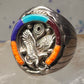 Navajo Horseshoe ring Eagle Turquoise band size 11.7 band sterling silver Good Luck men