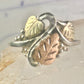 Black Hills Gold ring leaves band size 10 sterling silver women