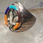 Navajo Horseshoe ring Eagle Turquoise band size 11.7 band sterling silver Good Luck men
