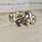 Black Hills Gold ring leaves wedding band size 9 sterling silver women