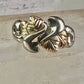 Black Hills Gold ring leaves wedding band size 9 sterling silver women