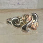 Black Hills Gold ring leaves wedding band size 9 sterling silver women