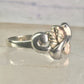 Black Hills Gold ring leaves wedding band size 9 sterling silver women