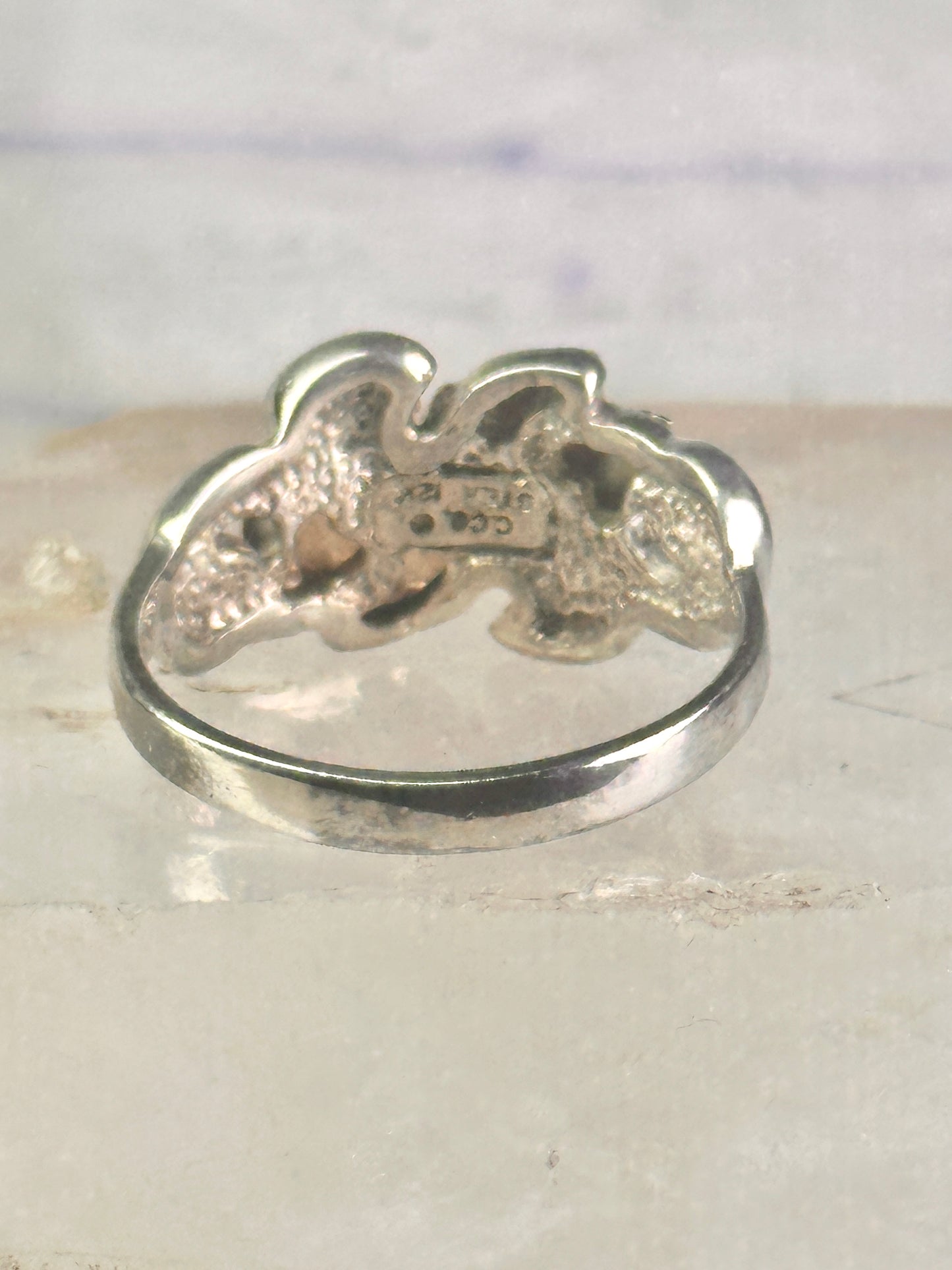 Black Hills Gold ring leaves wedding band size 9 sterling silver women