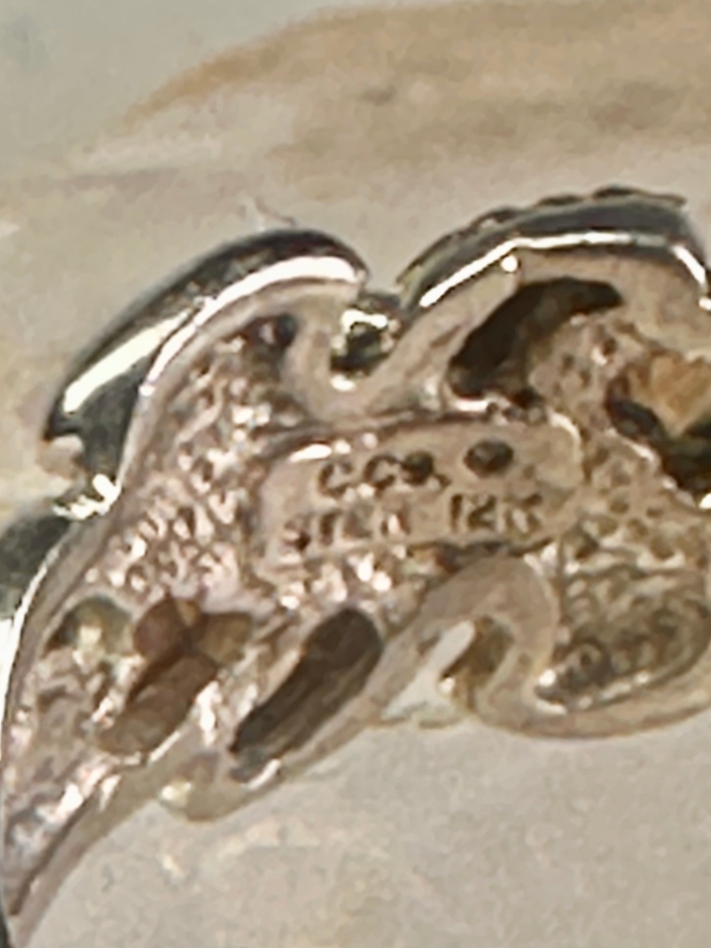 Black Hills Gold ring leaves wedding band size 9 sterling silver women