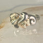 Black Hills Gold ring leaves wedding band size 9 sterling silver women