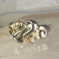 Black Hills Gold ring leaves wedding band size 9 sterling silver women