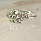 Black Hills Gold ring leaves band size 7.75 sterling silver women