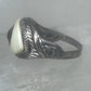Vintage Sterling Silver Brown Eyeball Ring Gothic Statement Band Size 7.50 925
