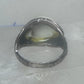 Vintage Sterling Silver Brown Eyeball Ring Gothic Statement Band Size 7.50 925