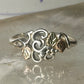 Black Hills Gold ring leaves band size 7.75 sterling silver women