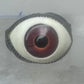 Vintage Sterling Silver Brown Eyeball Ring Gothic Statement Band Size 7.50 925