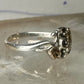 Black Hills Gold ring leaves band size 7.75 sterling silver women