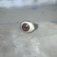 Vintage Sterling Silver Brown Eyeball Ring Gothic Statement Band Size 7.50 925