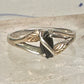 Black Hills Gold ring leaves onyx band size 10 sterling silver women girls