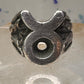 Mexico Taxco ring Taurus Texas ranch brand band size 7.75 sterling silver men women