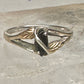 Black Hills Gold ring leaves onyx band size 10 sterling silver women girls