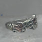 Vintage Sterling Silver Black Hills Gold Grape Leaf Ring Coleman Co Size 7 925