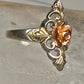 Black Hills Gold ring leaves rose band size 7 sterling silver women girls