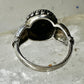 Onyx ring size 6.75 sterling silver mourning band women girls