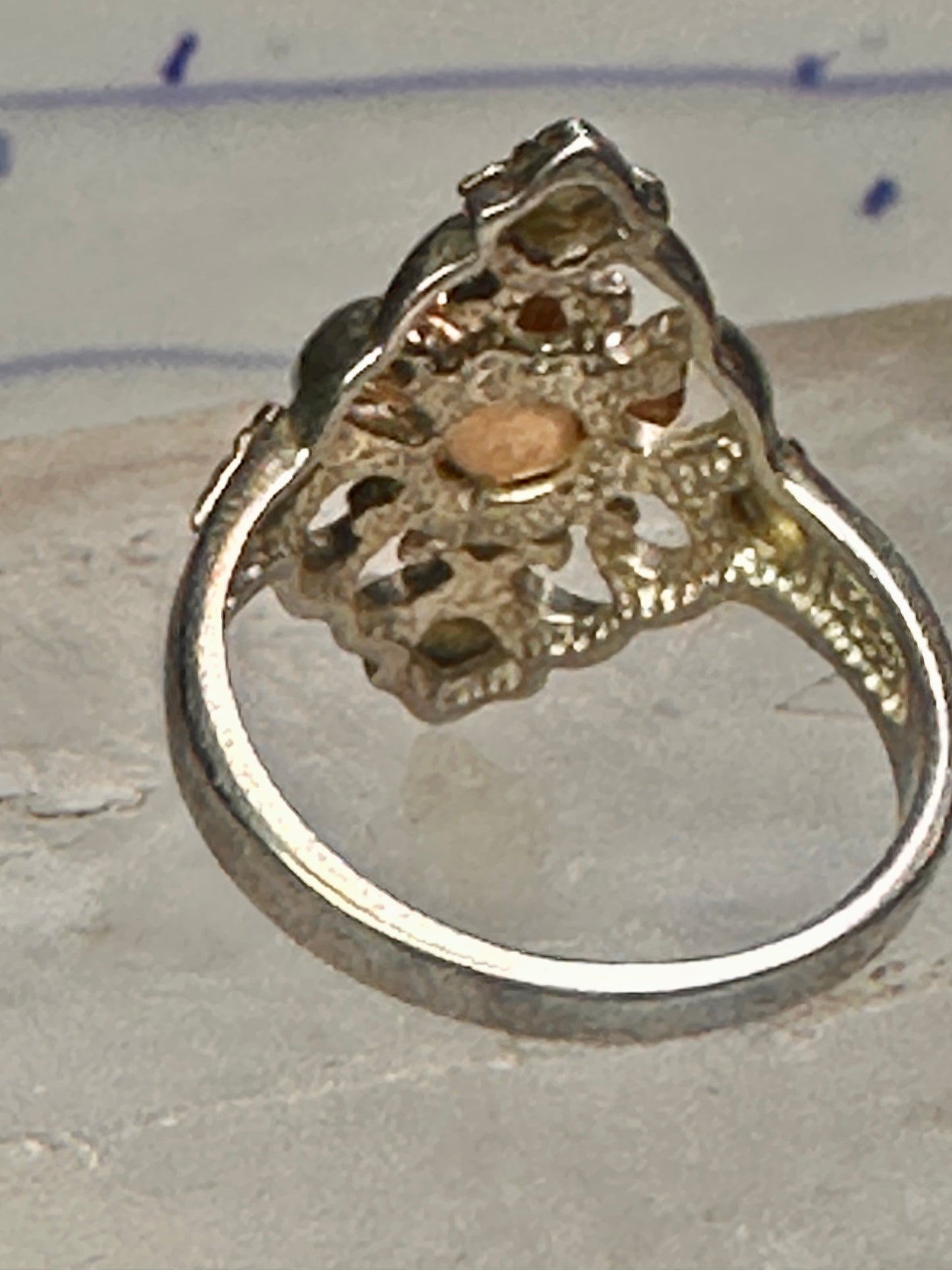 Black Hills Gold ring leaves rose band size 7 sterling silver women girls