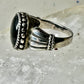 Onyx ring size 6.75 sterling silver mourning band women girls