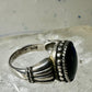 Onyx ring size 6.75 sterling silver mourning band women girls