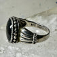 Onyx ring size 6.75 sterling silver mourning band women girls