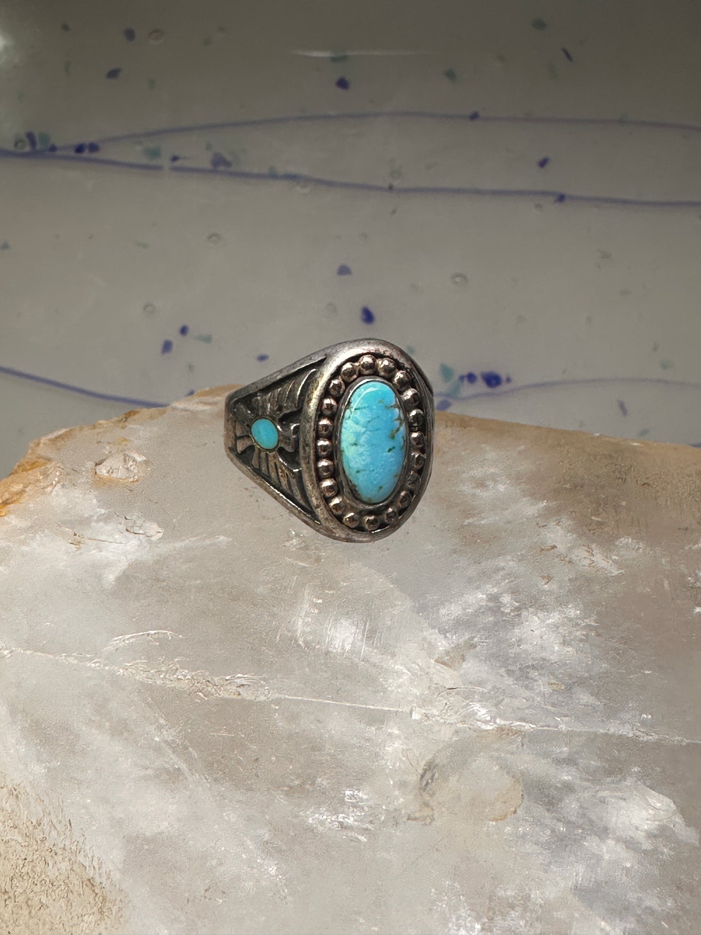 Navajo Turquoise ring Phoenix band size 10.5 sterling silver men women