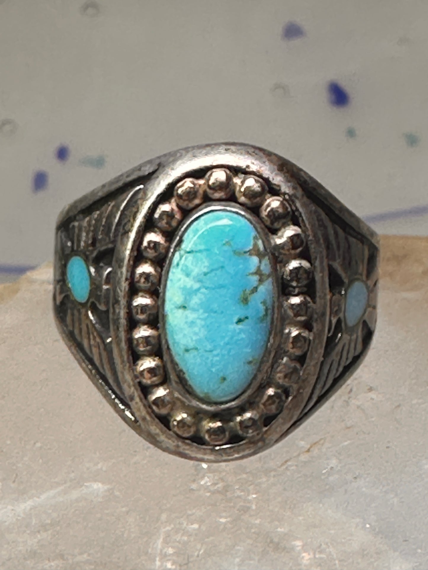 Navajo Turquoise ring Phoenix band size 10.5 sterling silver men women