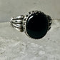 Onyx ring size 6.75 sterling silver mourning band women girls