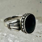 Onyx ring size 6.75 sterling silver mourning band women girls