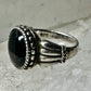Onyx ring size 6.75 sterling silver mourning band women girls