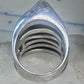 Sonia Bitton face ring Diamond lips band Size 6.75 sterling silver women