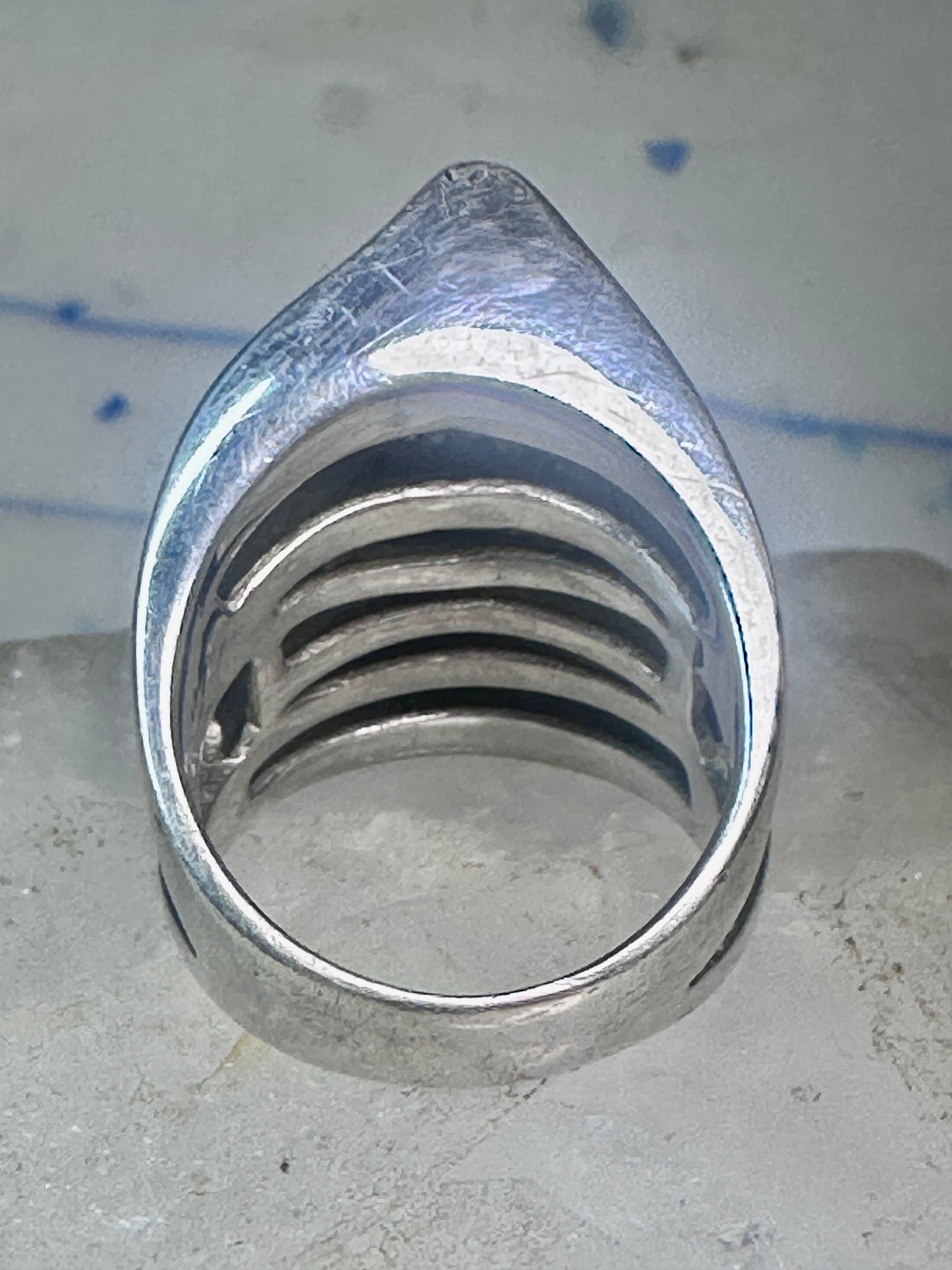 Sonia Bitton face ring Diamond lips band Size 6.75 sterling silver women