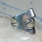 Sonia Bitton face ring Diamond lips band Size 6.75 sterling silver women