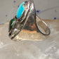 Navajo Ring Snake Turquoise malachite band size 10.5 sterling silver men women