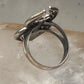 Navajo Ring Spider Turquoise band size 5.5 sterling silver men women