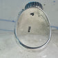 Navajo ring turquoise Size 10.75 Heavy sterling silver women men signed WT