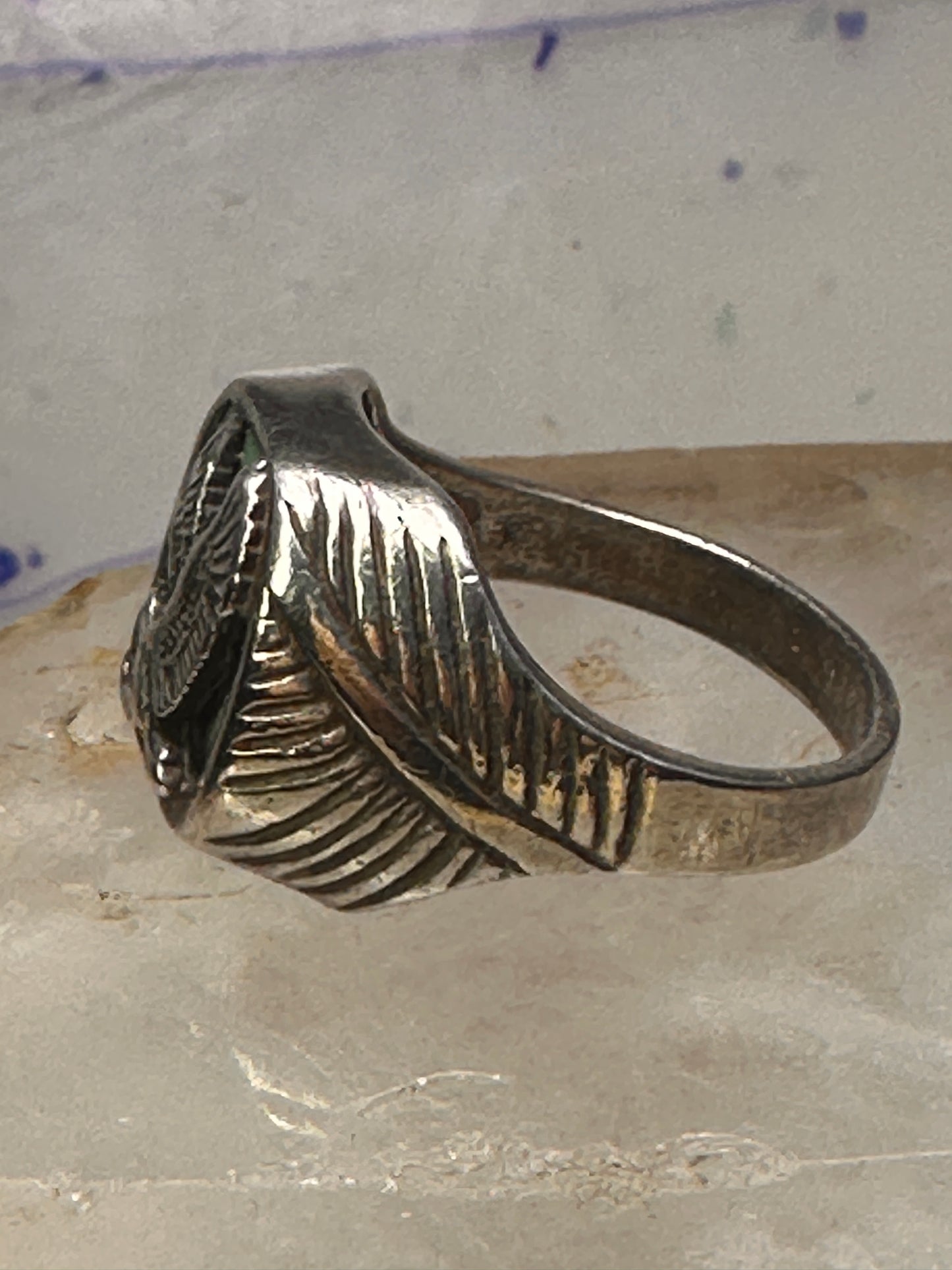 Eagle Ring southwest Turquoise band size 13.2 sterling silver men women