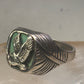 Eagle Ring southwest Turquoise band size 13.2 sterling silver men women