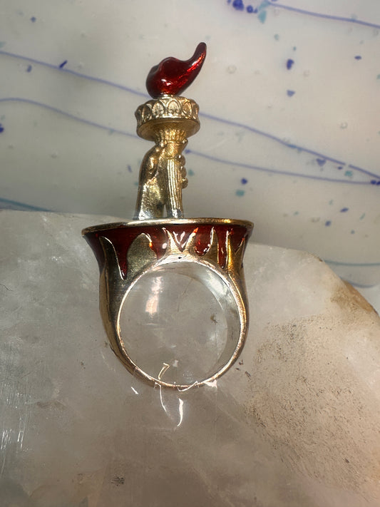 Statue of Liberty flame ring size 8 sterling silver women